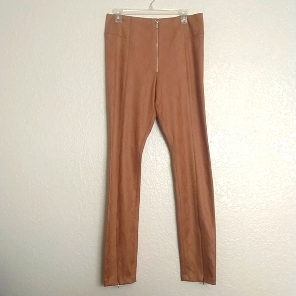 good american snake front zip bottom zip skinny stretchy pants sz Xl - Picture 2 of 9